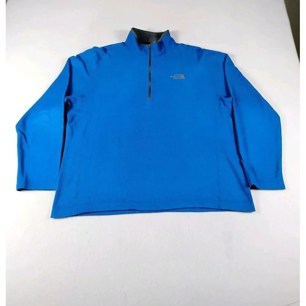 The North Face 1/4 Zip Mens Large Blue Gorpcore Outdoors Hiking Fishing Campcore